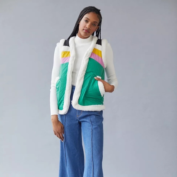 Urban Outfitters BDG Nylon Sherpa Vest XXS NWT - Picture 5 of 6